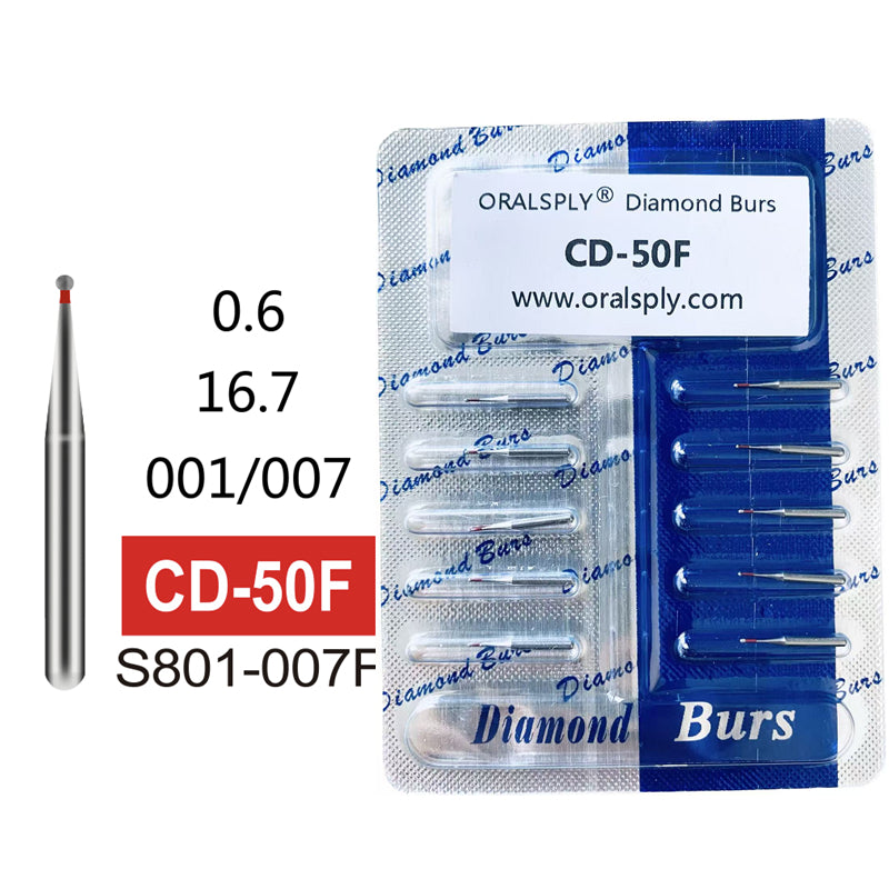 Oralsply FG High Quality Dental Diamond Burs 100 PCS