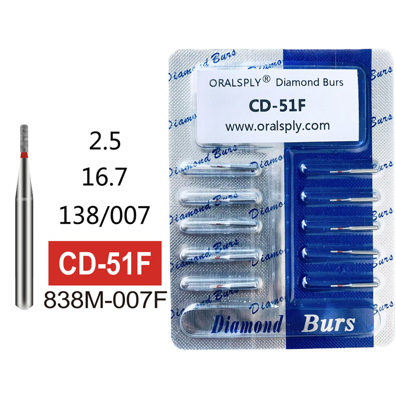 Oralsply FG High Quality Dental Diamond Burs 100 PCS