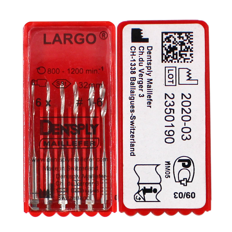 12 Packs Dentsply LARGO #1-6
