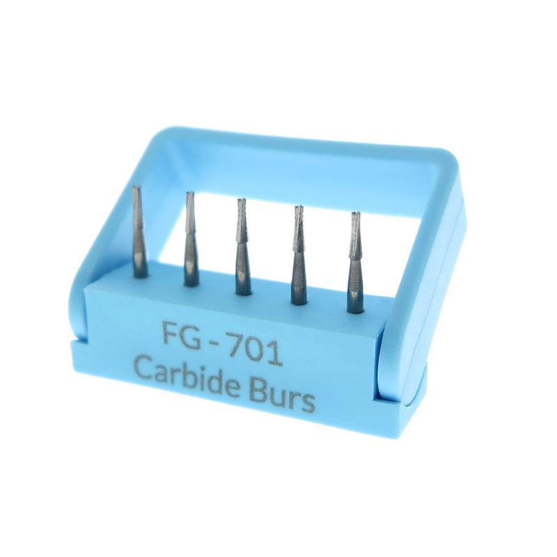 FG-701 Taper Flat End X-Cut Fissure Dental Carbide Burs Set of 5 PCS