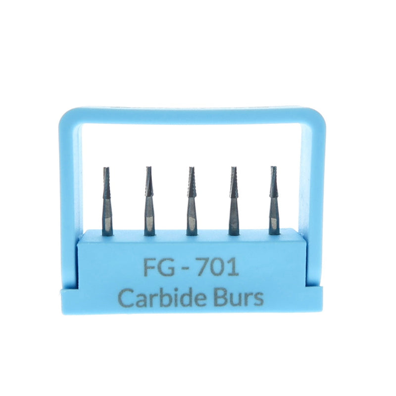FG-701 Taper Flat End X-Cut Fissure Dental Carbide Burs Set of 5 PCS