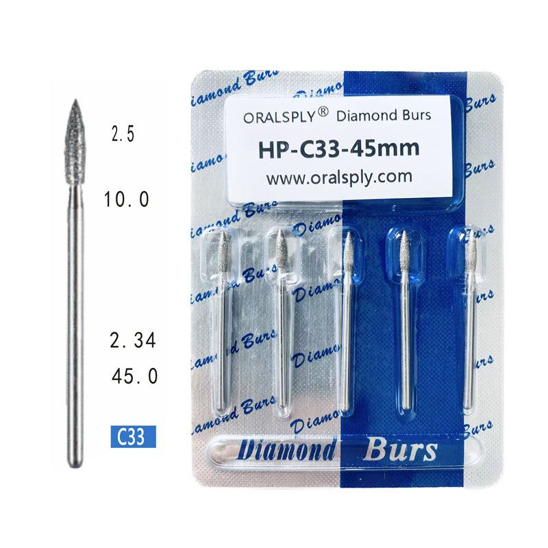 Oralsply HP Dental Diamond Burs 50 PCS