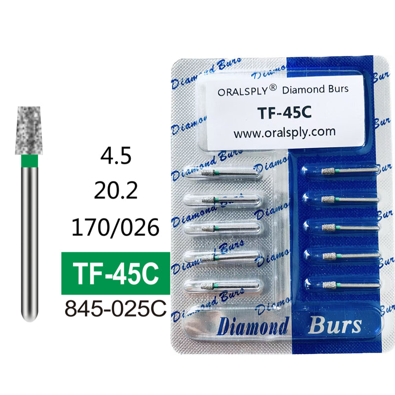 Oralsply FG High Quality Dental Diamond Burs 100 PCS