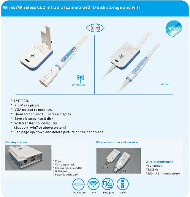 Sony CCD Intraoral Camera WiFi VGA