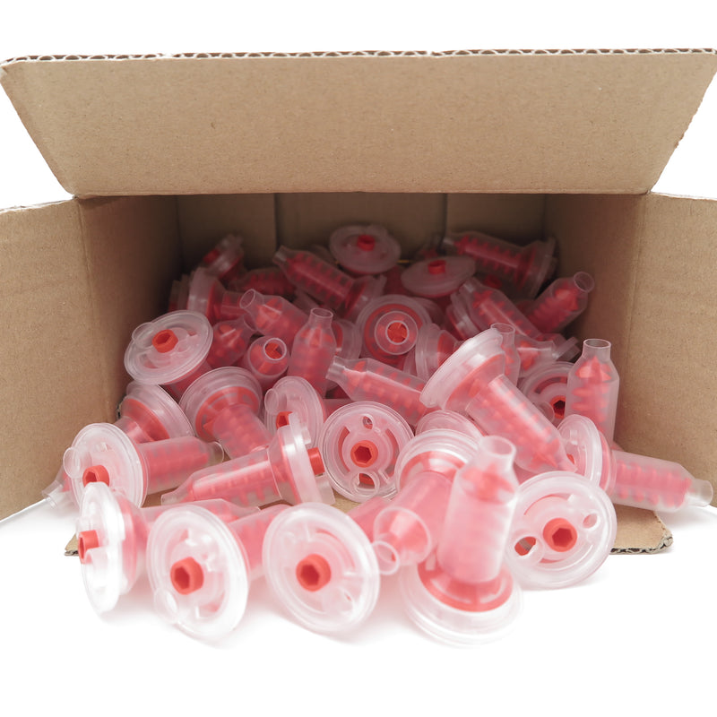 50 PCS DYNAMIC MIXING TIPS 5:1 RATIO RED