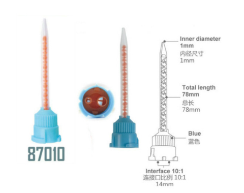 STATIC MIXING TIPS BLUE 10:1 RATIO 50/BAG