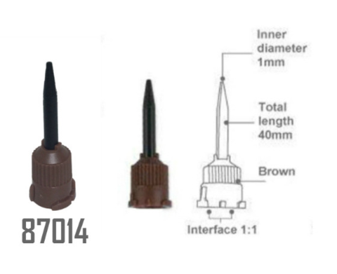 STATIC MIXING TIPS BROWN 1:1 RATIO 50/BAG