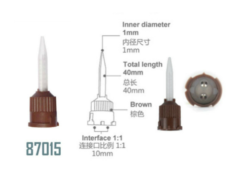 STATIC MIXING TIPS BROWN 1:1 RATIO 50/BAG