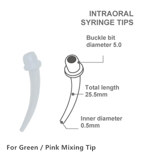 INTRAORAL SYRINGE NOZZLES FOR TEAL/GREEN & PINK MIXING TIPS 1000 PCS