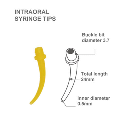 INTRAORAL SYRINGE NOZZLES FOR YELLOW MIXING TIPS 1000 PCS