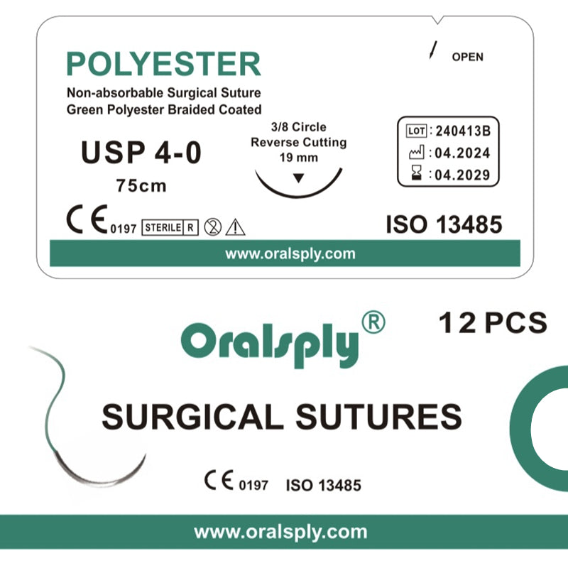 Oralsply Surgical Sutures POLYESTER 4-0