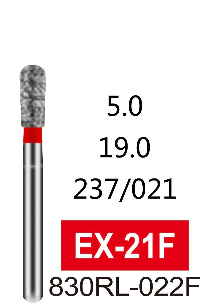 100 PCS Dental Diamond Burs Red Fine Grit