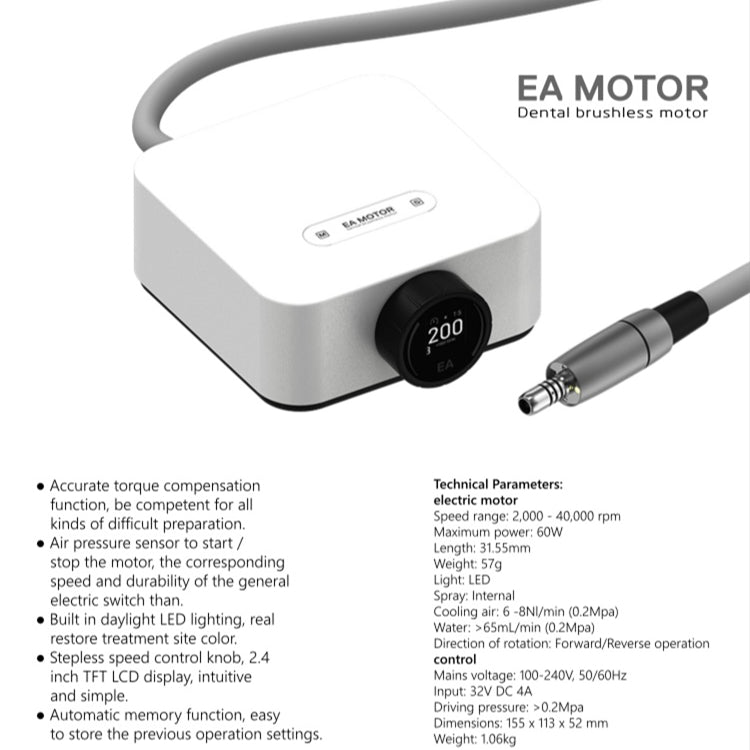EA MOTOR Dental Electric Brushless Micromotor