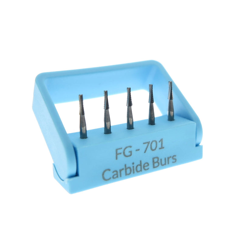 FG-701 Taper Flat End X-Cut Fissure Dental Carbide Burs Set of 5 PCS