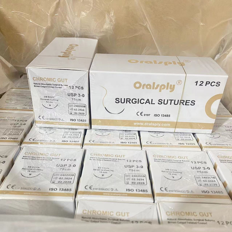 Oralsply Surgical Sutures CHROMIC GUT 3-0 / 4-0