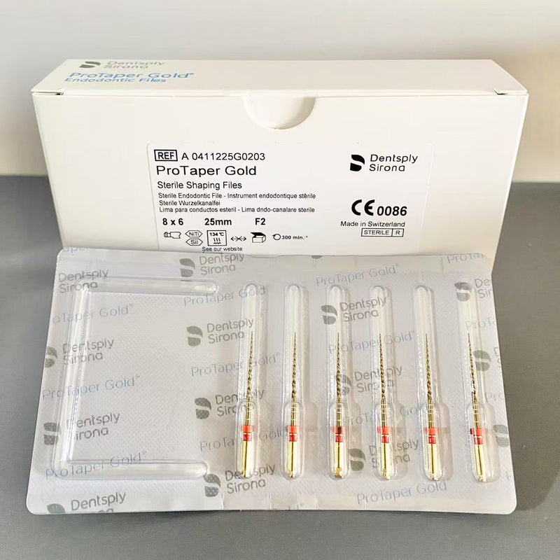 Box of 8 Packs Dentsply Sirona ProTaper Gold