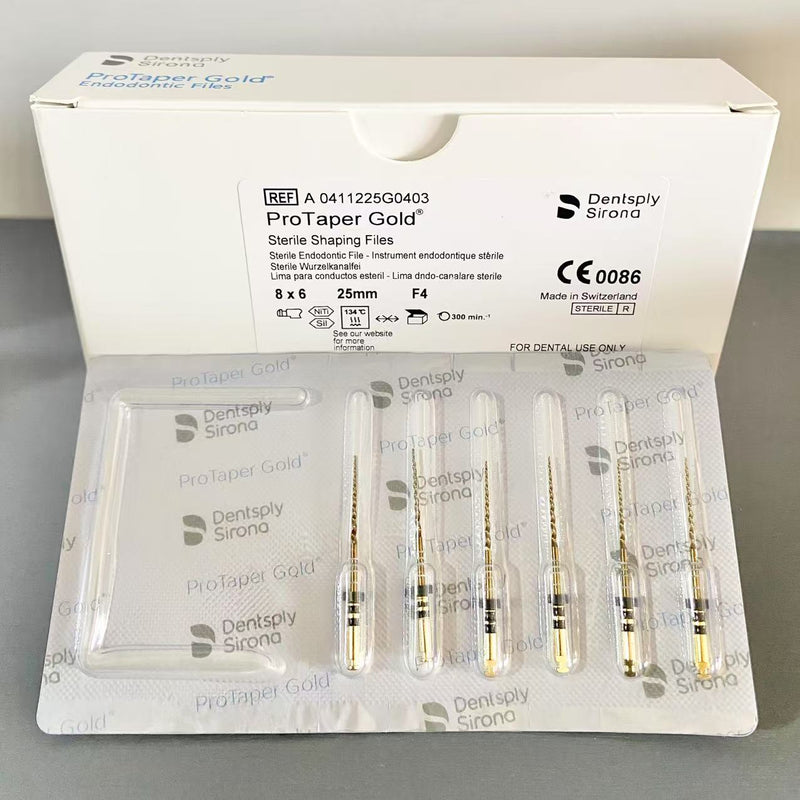Box of 8 Packs Dentsply Sirona ProTaper Gold