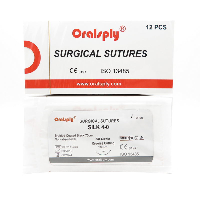 Oralsply Surgical Sutures SILK 4-0