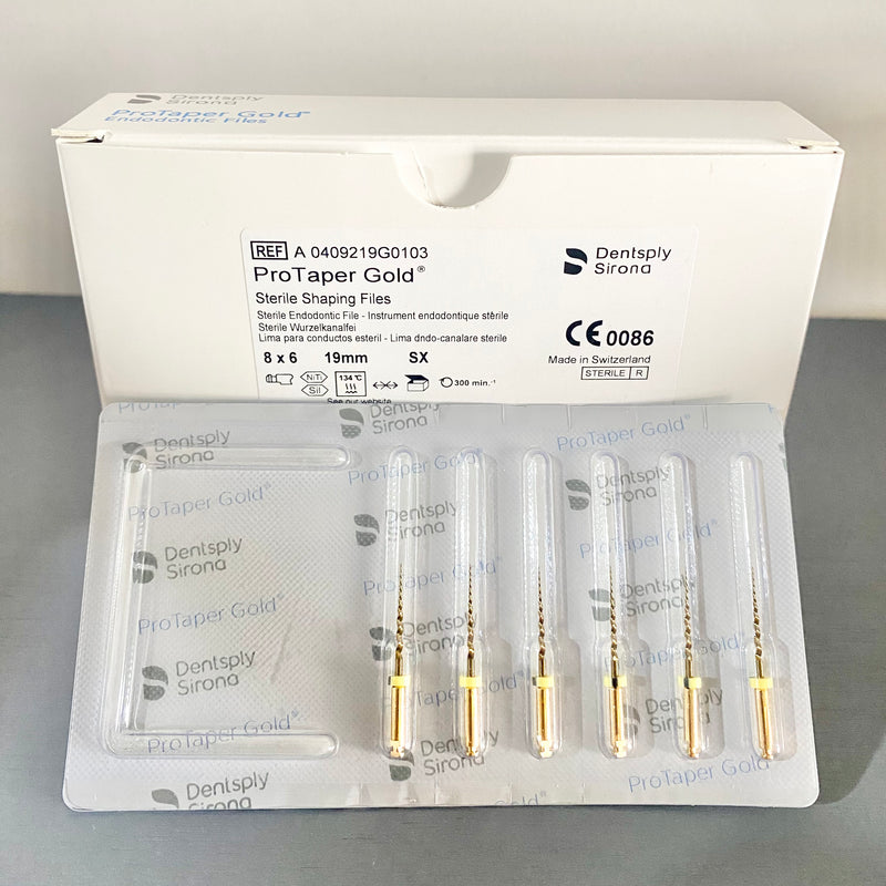 Box of 8 Packs Dentsply Sirona ProTaper Gold