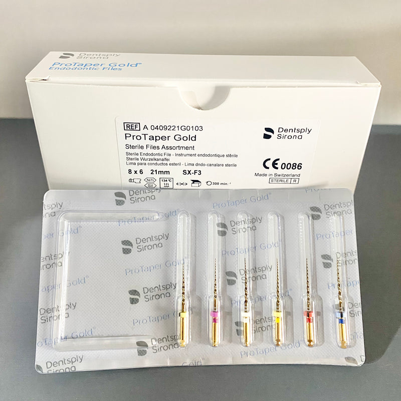 Box of 8 Packs Dentsply Sirona ProTaper Gold
