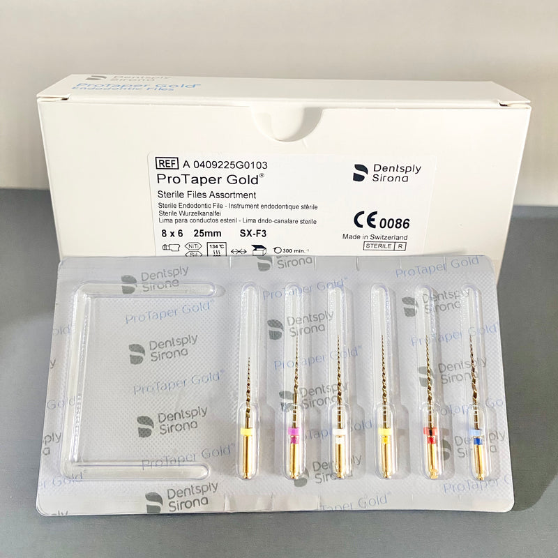 Box of 8 Packs Dentsply Sirona ProTaper Gold