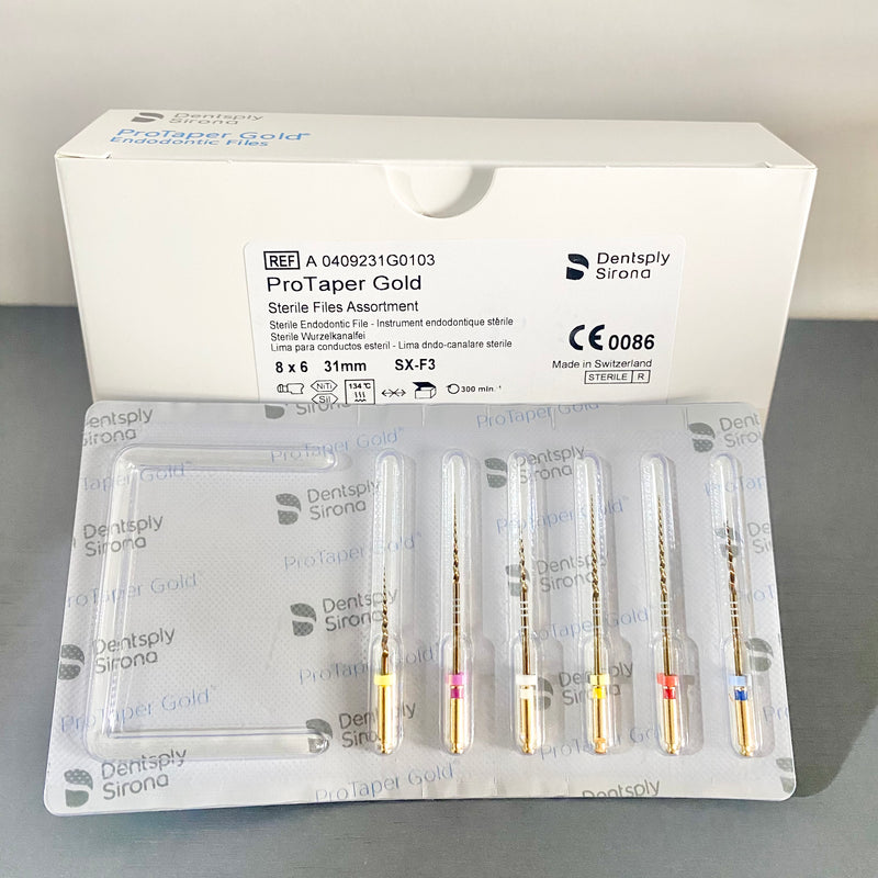 Box of 8 Packs Dentsply Sirona ProTaper Gold