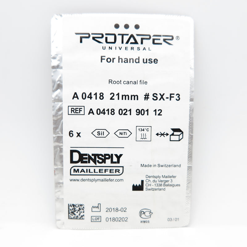 Dentsply PROTAPER Universal SX-F3 for Hand Use