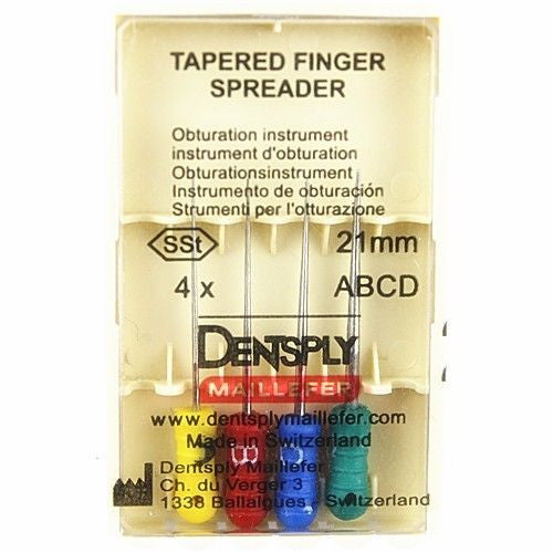 DENTSPLY TAPERED FINGER SPREADER SSt 12 Packs