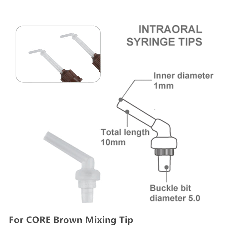 INTRAORAL SYRINGE NOZZLES FOR CORE BROWN MIXING TIPS 1000 PCS